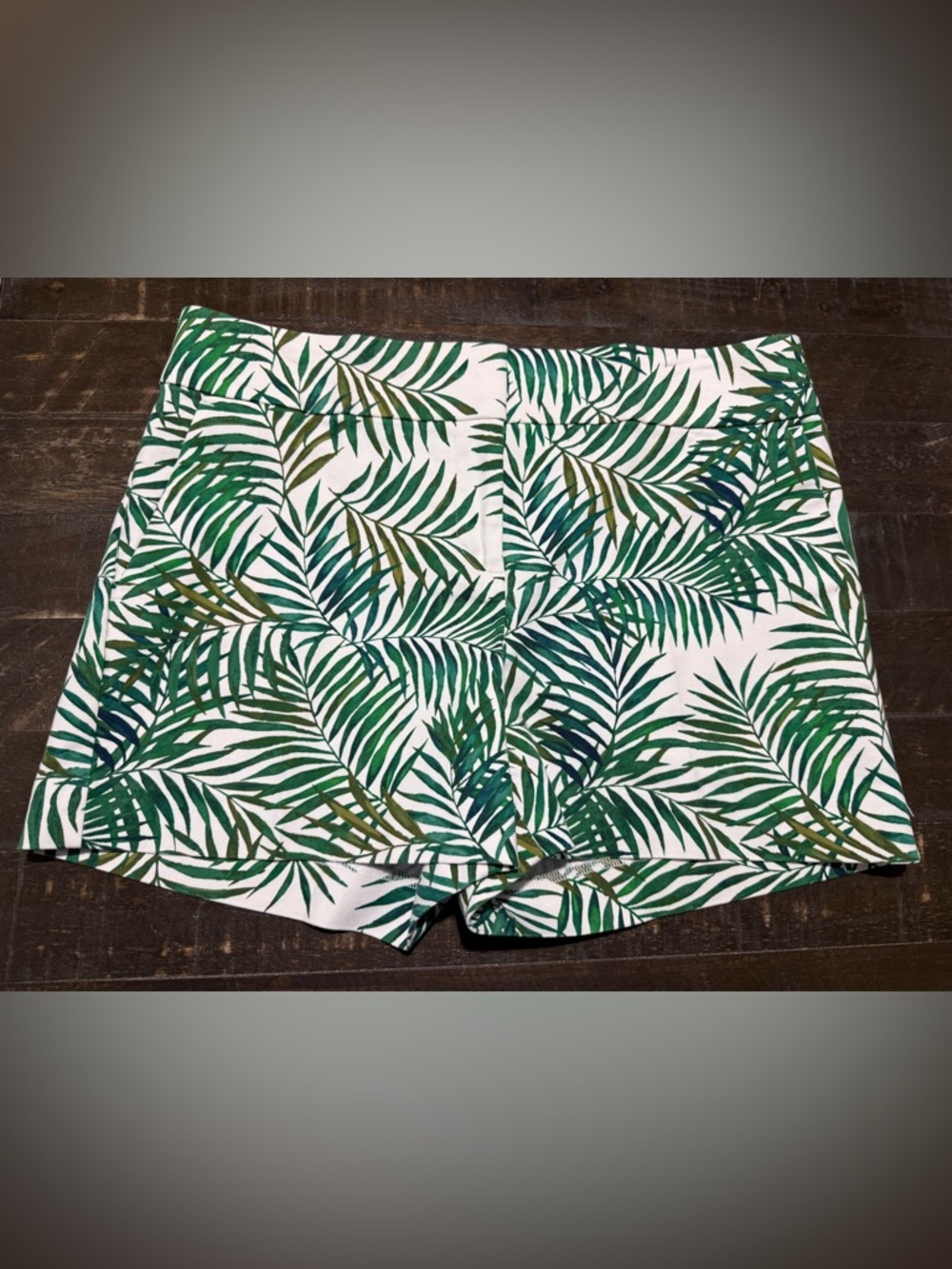 Ann Taylor LOFT The Riviera Tropical Palm Print Shorts Sz 4 Spring Summer Beach